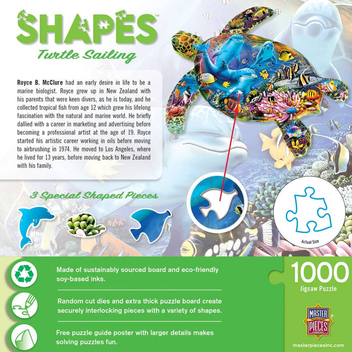 Shapes - Turtle Sailing 1000 Piece Shaped Jigsaw Puzzle - for just $16.99! 