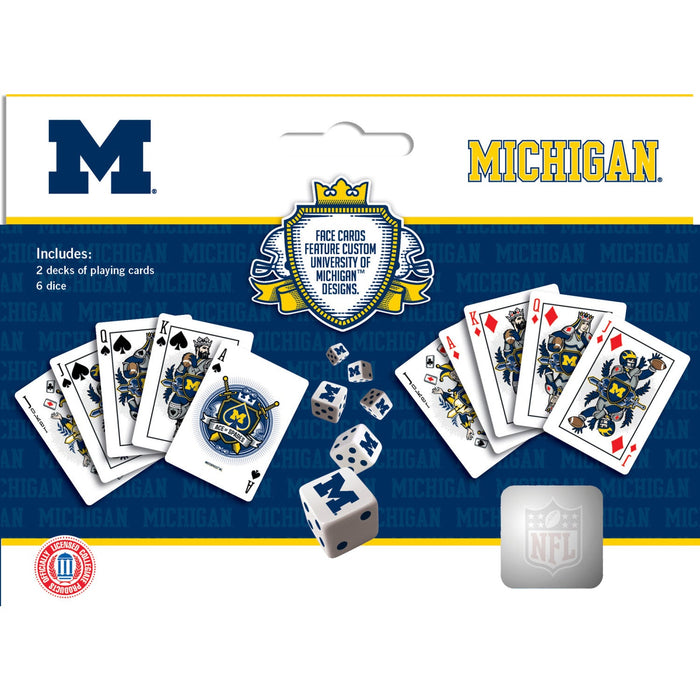 Michigan Wolverines - 2-Pack Playing Cards & Dice Set - Just $19.99! Shop now at Retro Gaming of Denver