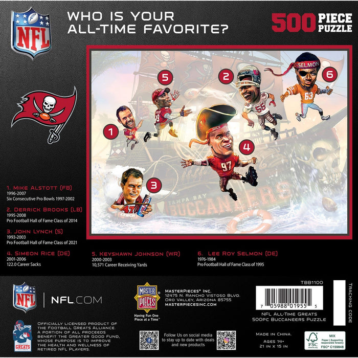 Tampa Bay Buccaneers - All-Time Greats 500 Piece Jigsaw Puzzle - for just $19.99! 