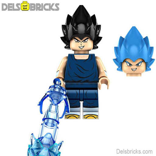 Vegeta Super Saiyan Blue Hair Dragon Ball Z Minifigure - Lego-Compatible Minifigures - Premium Minifigures - Just $4.99! Shop now at Retro Gaming of Denver
