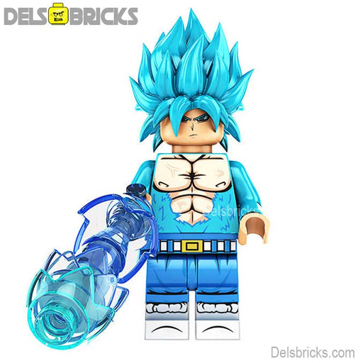 Super Vegeta 4 Blue Super Saiyan Hair Dragon Ball Z Lego-Compatible Minifigures - Premium Minifigures - Just $4.50! Shop now at Retro Gaming of Denver