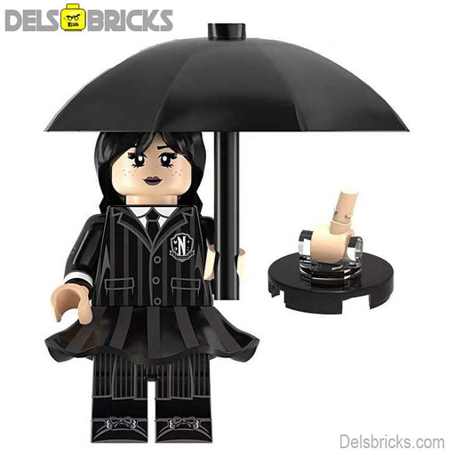 Wednesday Addams in School Uniform Mini Action Figure (NEW) (Lego-Compatible Minifigures) - Premium Minifigures - Just $3.99! Shop now at Retro Gaming of Denver
