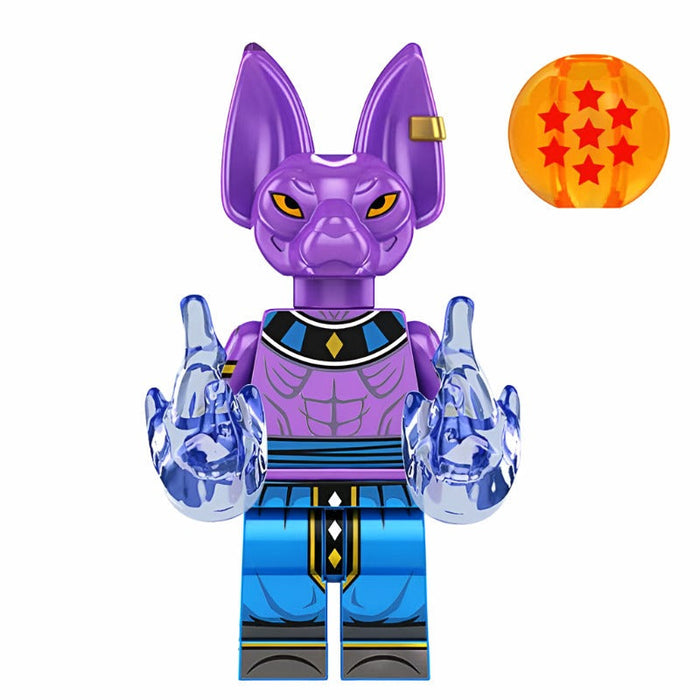Mighty God of Destruction Beerus Anime Action Figure - Lego-Compatible Minifigures - Just $4.99! Shop now at Retro Gaming of Denver