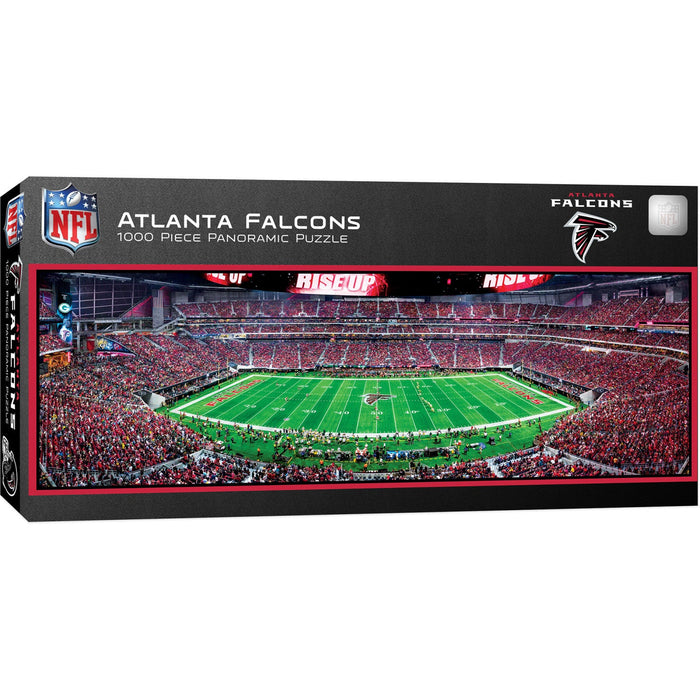 Atlanta Falcons - 1000 Piece Panoramic Jigsaw Puzzle - Center View - Just $15.99! Shop now at Retro Gaming of Denver