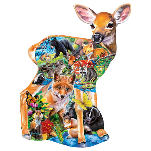 Fawn Friends - 100 Piece Shaped Jigsaw Puzzle - Just $12.99! Shop now at Retro Gaming of Denver