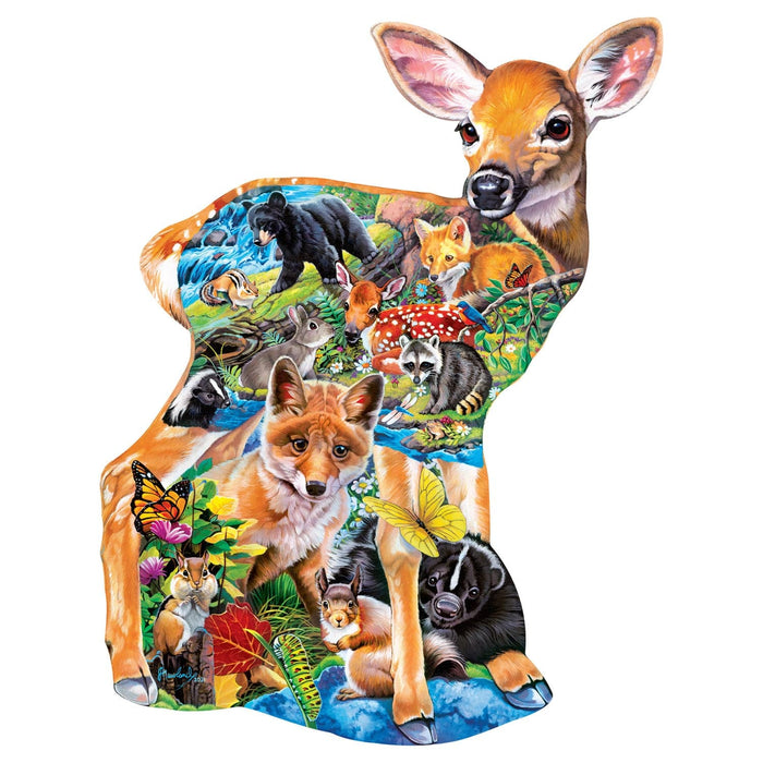 Fawn Friends - 100 Piece Shaped Jigsaw Puzzle - for just $12.99! 