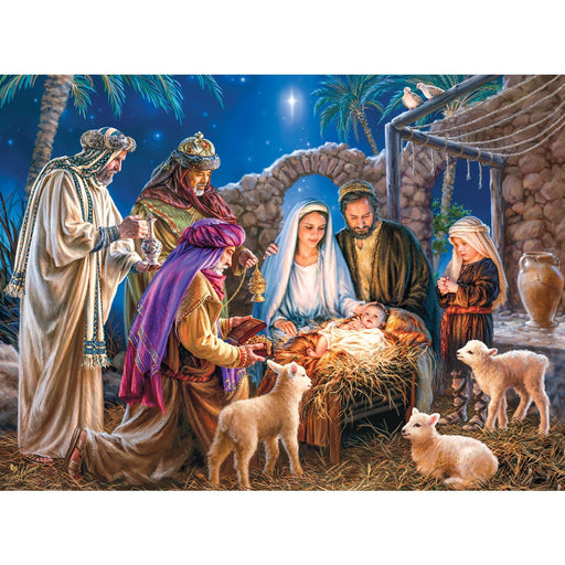 Holiday Glitter - Christ is Born 100 Piece Jigsaw Puzzle - for just $12.99! 