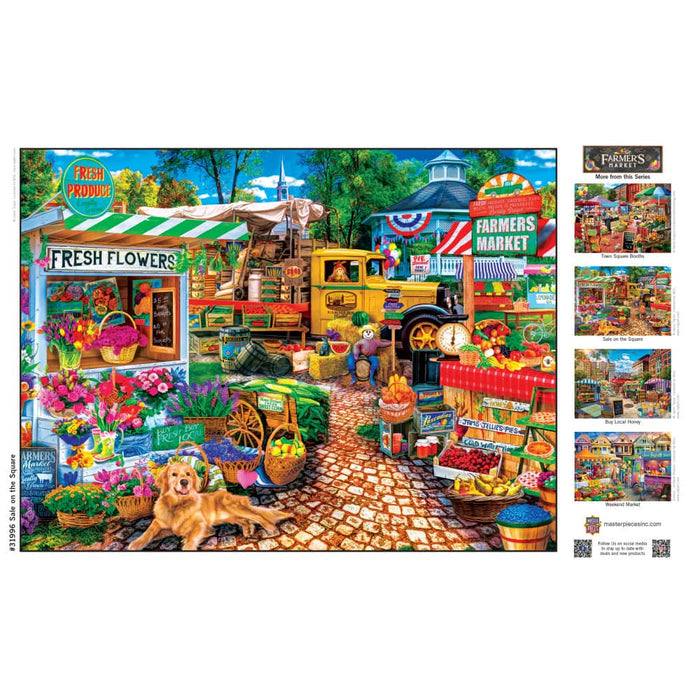 Farmer's Market - Sale on the Square 750 Piece Jigsaw Puzzle - for just $9.99! 