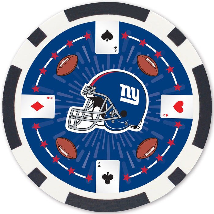 New York Giants 100 Piece Poker Chips - Just $23.99! Shop now at Retro Gaming of Denver