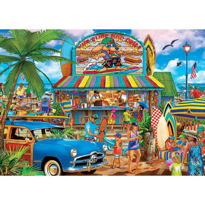 Drive-Ins, Diners & Dives - The Surf Dog Grill 500 Piece Jigsaw Puzzle - for just $14.99! 