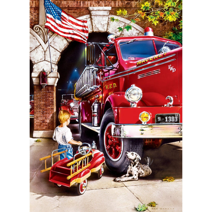 Hometown Heroes - Firehouse Dreams 1000 Piece Jigsaw Puzzle - for just $12.99! 