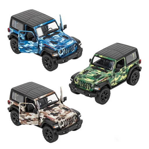 5" Diecast 2018 Jeep Wrangler Open Top or Hard Top - Camo Edition - Premium Trains & Vehicles - Just $7.99! Shop now at Retro Gaming of Denver