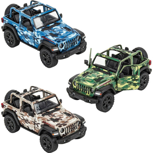 5" Diecast 2018 Jeep Wrangler Open Top or Hard Top - Camo Edition - Premium Trains & Vehicles - Just $7.99! Shop now at Retro Gaming of Denver