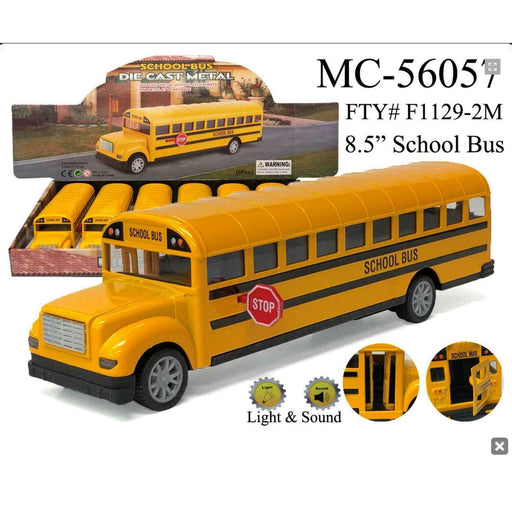 8.5" Diecast School Bus with Sound & Light - Premium Trains & Vehicles - Just $11.99! Shop now at Retro Gaming of Denver