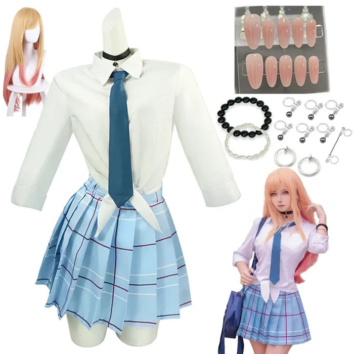 Kitagawa Marin School Uniform Cosplay – My Dress-Up Darling Set for Women - for just $66.99! 