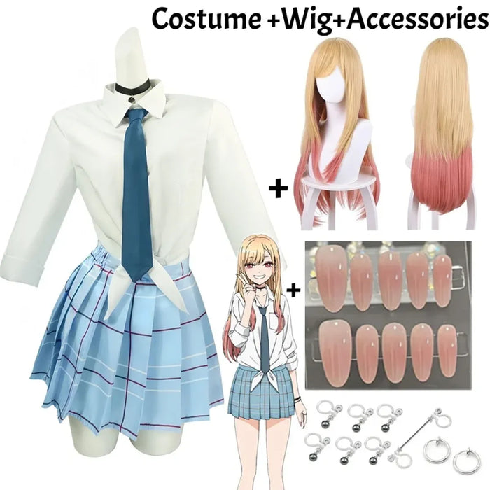 Kitagawa Marin School Uniform Cosplay – My Dress-Up Darling Set for Women - for just $66.99! 