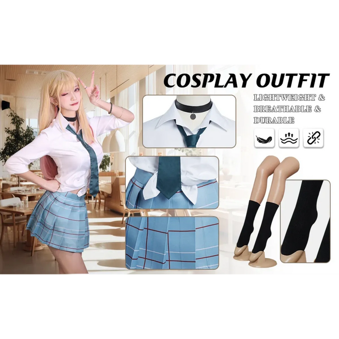 Kitagawa Marin School Uniform Cosplay – My Dress-Up Darling Set for Women - for just $66.99! 