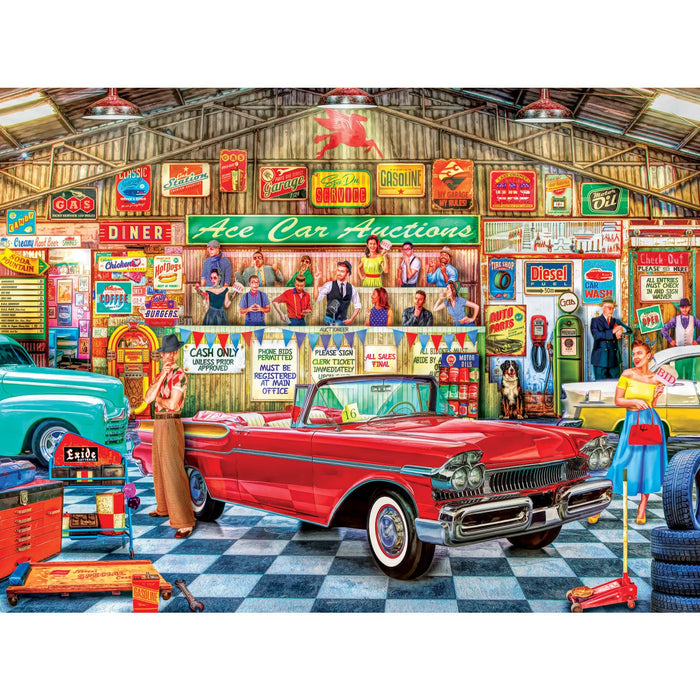 Wheels - The Auctioneer 750 Piece Jigsaw Puzzle - Just $14.99! Shop now at Retro Gaming of Denver