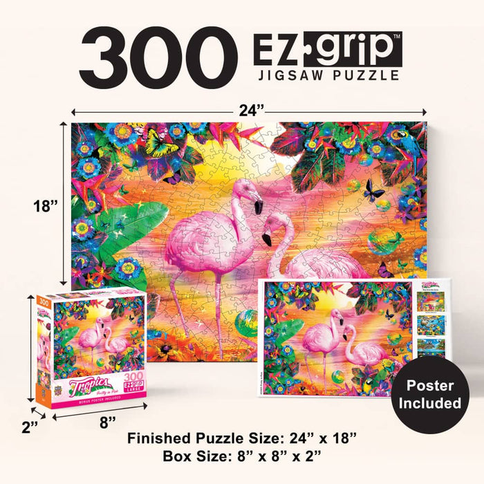 Tropics - Pretty in Pink 300 Piece EZ Grip Jigsaw Puzzle - for just $9.99! 