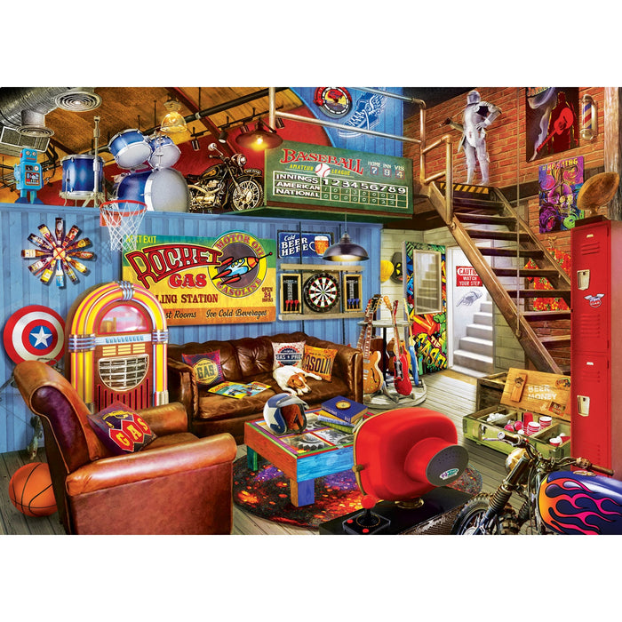 Man Cave - The Hideout 1000 Piece Jigsaw Puzzle - Just $16.99! Shop now at Retro Gaming of Denver