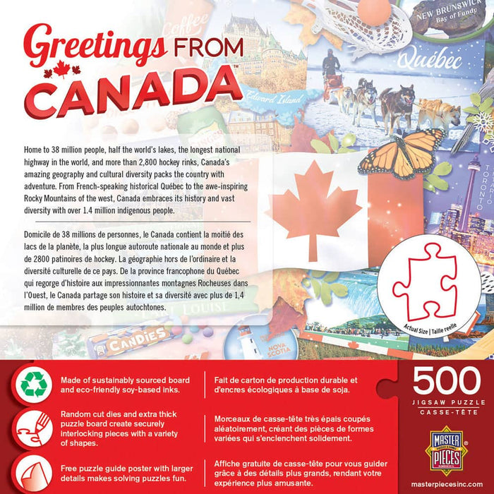Greetings From Canada - 500 Piece Jigsaw Puzzle - for just $14.99! 