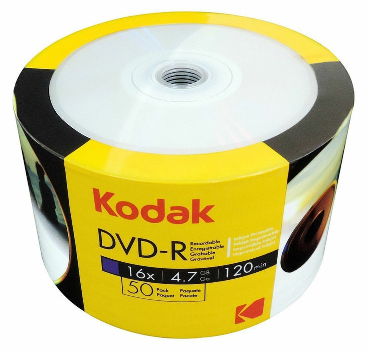 Kodak 16X DVD-R 4.7GB White Inkjet Hub [Discontinued] - for just $15.95! 
