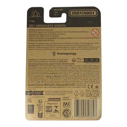 Matchbox 2021 koenigsegg Gemera - Matchbox Series 1/100 - for just $1.79! 