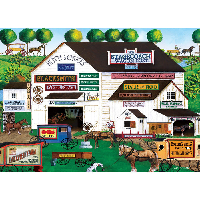 Americana - Free Wheeling 500 Piece EZ Grip Jigsaw Puzzle - Just $14.99! Shop now at Retro Gaming of Denver