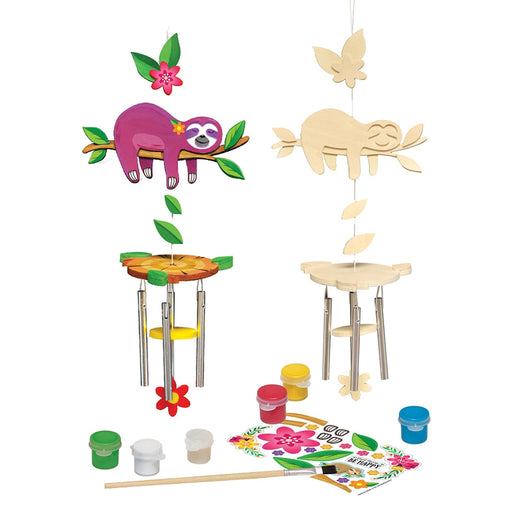 Sloth Wind Chime Wood Craft & Paint Kit - Just $16.99! Shop now at Retro Gaming of Denver