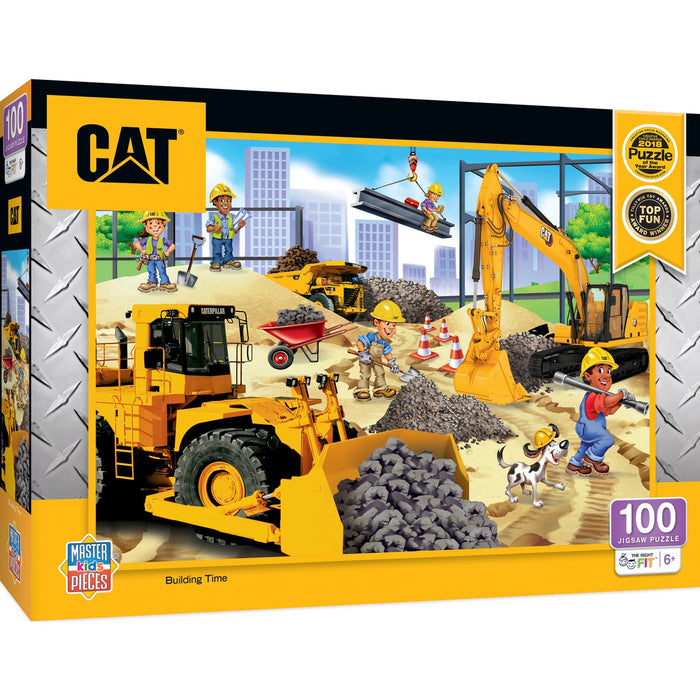 CAT - Building Time 100 Piece Jigsaw Puzzle - Just $12.99! Shop now at Retro Gaming of Denver