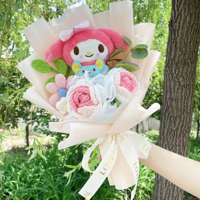 Kuromi Plush Flower Bouquet – Kawaii Handmade Gift for Valentine - for just $26.95! 