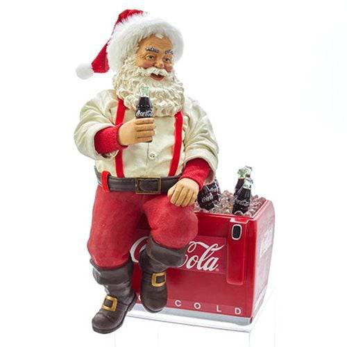 Kurt Adler - Coca-Cola Santa on Cooler 10 1/2-Inch Statue - Just $113.02! Shop now at Retro Gaming of Denver