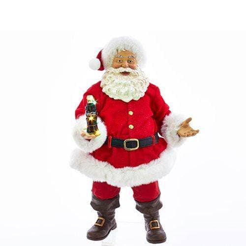 Kurt Adler - Coca-Cola Santa with LED Bottle 10 1/2-Inch Statue - Just $71.80! Shop now at Retro Gaming of Denver