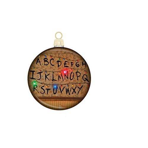 Kurt Adler - Stranger Things Lights Printed Glass 80mm Disc Ornament - Just $12.90! Shop now at Retro Gaming of Denver