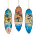Kurt Adler - Surfboard Ocean Scene 6" Glass Ornament - Set of 3 - for just $21.67! 