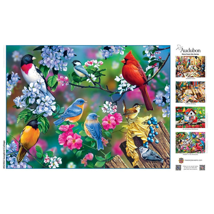 Audubon - Songbird Collage 300 Piece EZ Grip Jigsaw Puzzle - for just $14.99! 