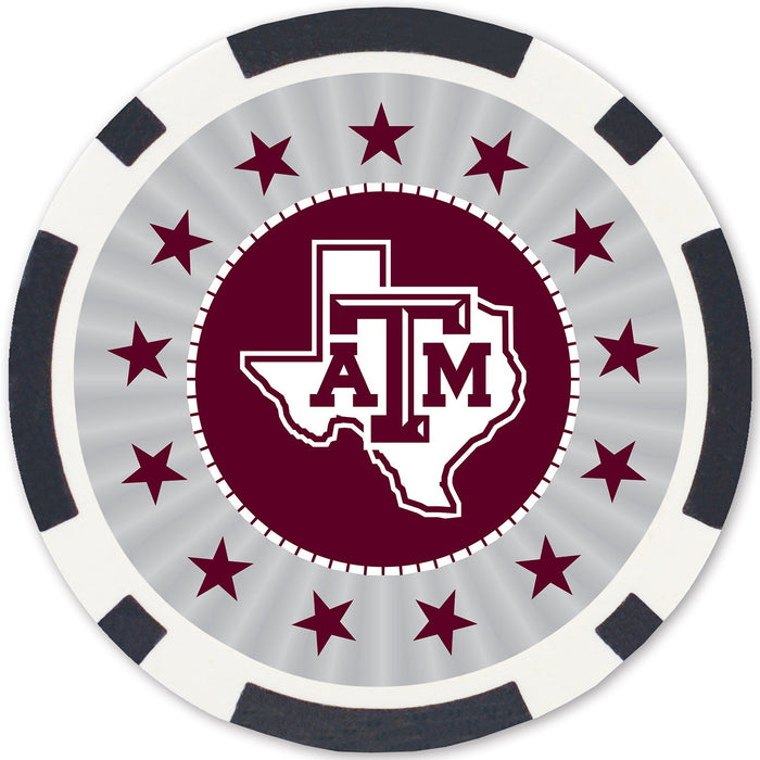 Texas A&M Aggies 100 Piece Poker Chips - Just $29.99! Shop now at Retro Gaming of Denver