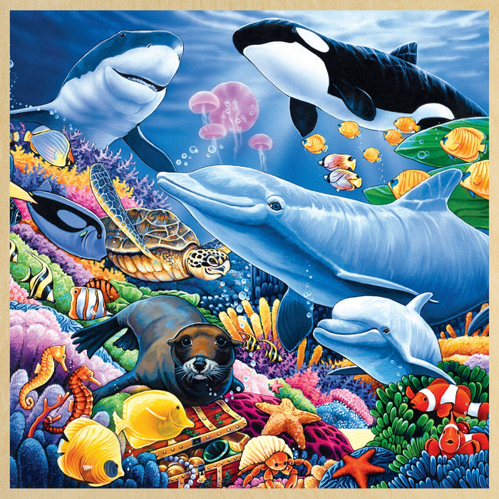 Wood Fun Facts - Undersea Friends 48 Piece Wood Jigsaw Puzzle - Just $12.99! Shop now at Retro Gaming of Denver