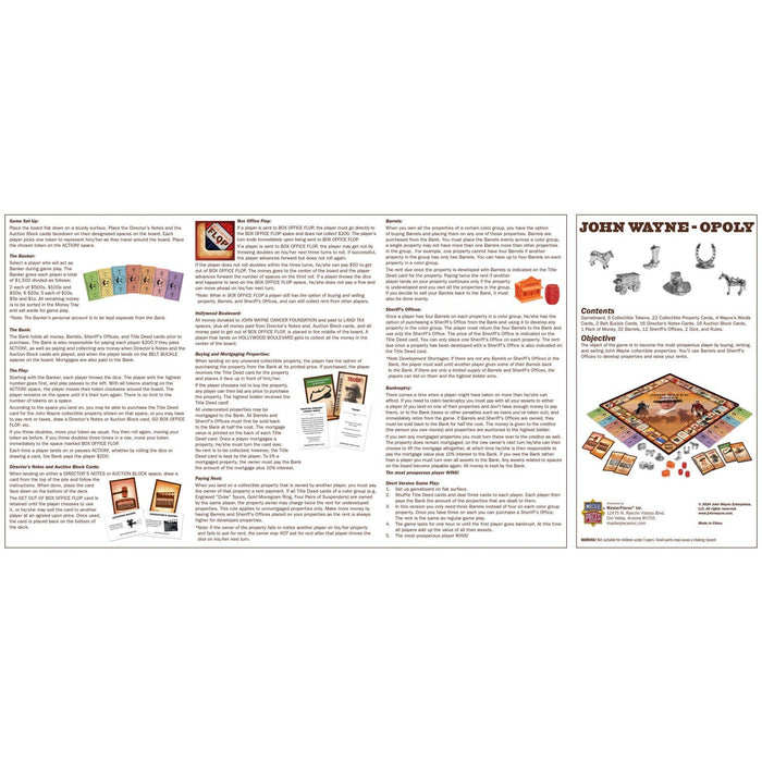 John Wayne Opoly Board Game - for just $29.99! 