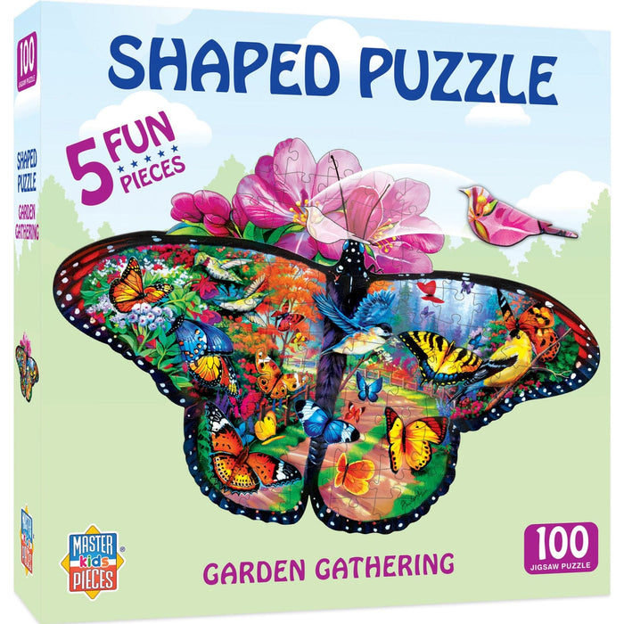 Garden Gathering - 100 Piece Shaped Jigsaw Puzzle - for just $12.99! 