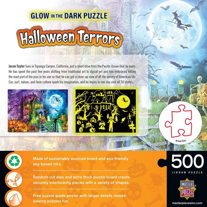 Glow in the Dark - Halloween Terrors 500 Piece Jigsaw Puzzle - for just $14.99! 