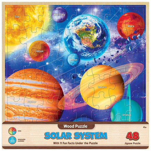Wood Fun Facts - Solar System 48 Piece Wood Jigsaw Puzzle - for just $14.99! 