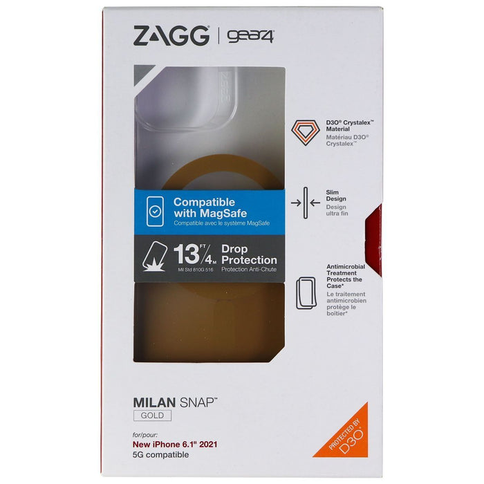 ZAGG Milan Snap Series Case for MagSafe for Apple iPhone 13 - Gold/Clear - for just $5.97! 