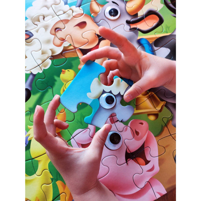 Googly Eyes - Farm Animals 48 Piece Jigsaw Puzzle - for just $12.99! 