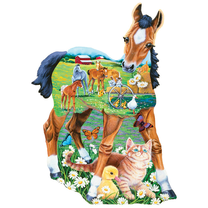 Pony Playtime - 100 Piece Shaped Jigsaw Puzzle - Just $12.99! Shop now at Retro Gaming of Denver