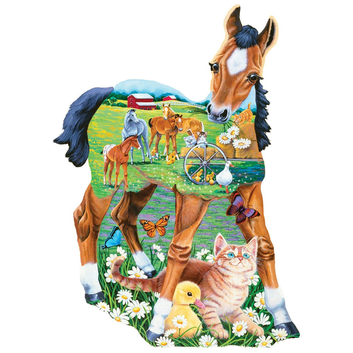 Pony Playtime - 100 Piece Shaped Jigsaw Puzzle - for just $12.99! 
