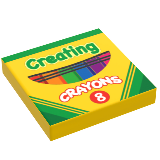Creating Crayons Large Box (2x2 Tile) (LEGO) - Premium Custom Printed - Just $1.50! Shop now at Retro Gaming of Denver