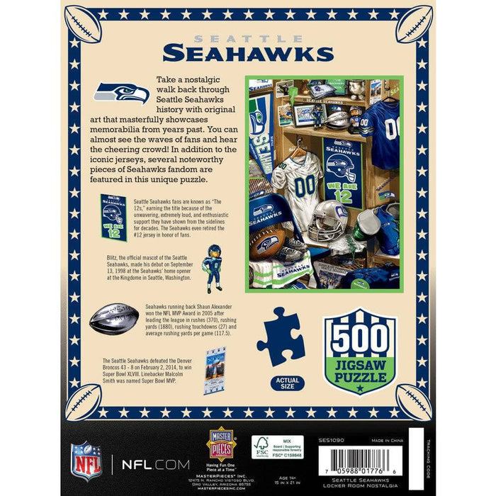 Seattle Seahawks - Locker Room 500 Piece Jigsaw Puzzle - for just $16.99! 