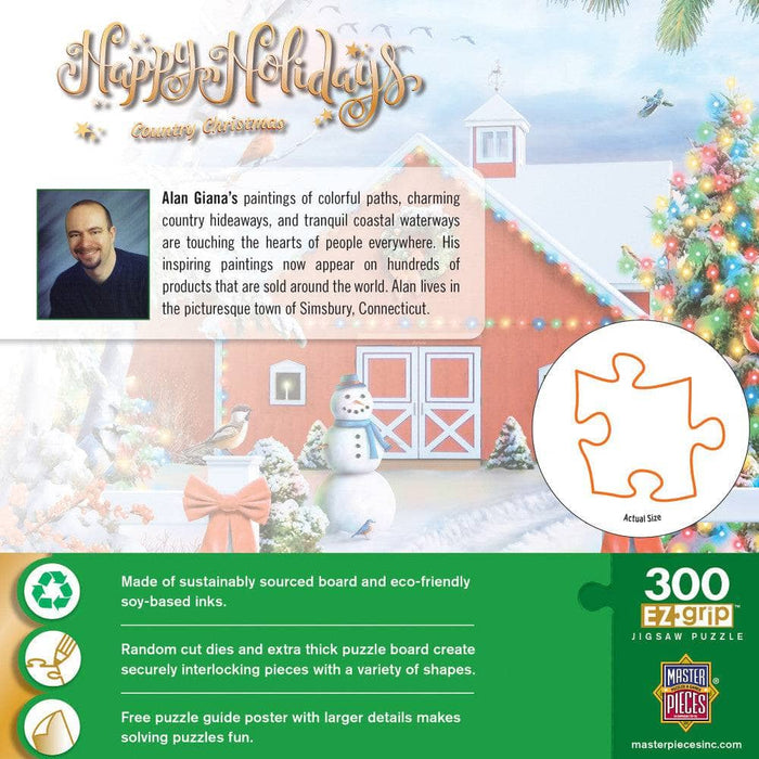 Happy Holidays - Country Christmas 300 Piece EZ Grip Jigsaw Puzzle - for just $14.99! 