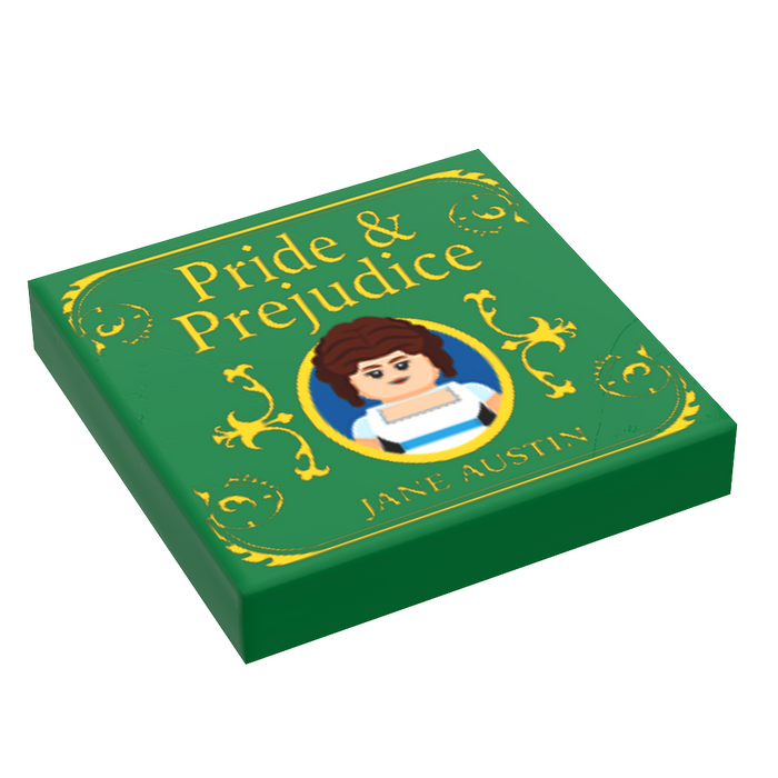 Pride & Prejudice Book (2x2 Tile) (LEGO) - Premium Custom Printed - Just $1.50! Shop now at Retro Gaming of Denver